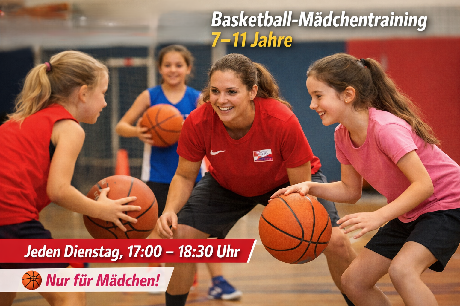 Neues Angebot: Basketball-Mädchentraining (7–11 Jahre)